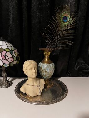 Givenchy Silver-Tone Pearl Drop Necklace with Crystal Accents